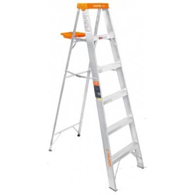 Escalera de tijera tipo ll 7 peldaños y bandeja, Truper