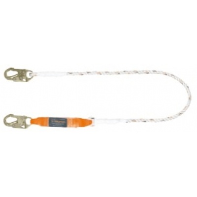 Línea de vida 1.8m cuerda políéster, absorbedor impacto,ANSI