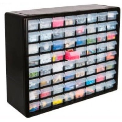 Organizador con 64 gavetas, Truper