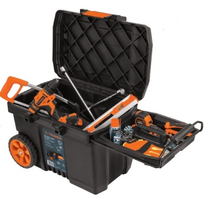 Caja para herramienta de 23  con ruedas y mango telescópico