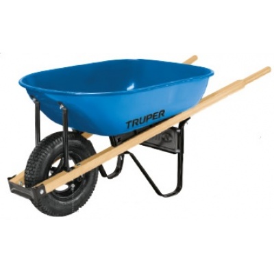 Carretilla 5.5 ft3 Imponchable, bastidores madera, Truper