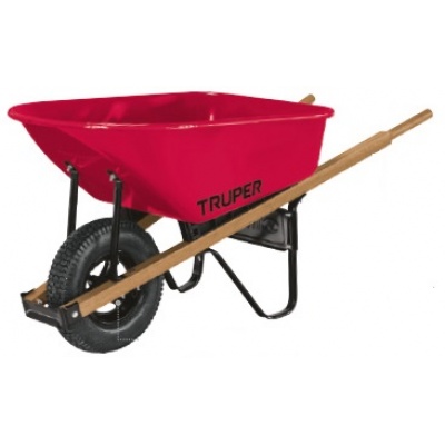 Carretilla 6 ft3 Imponchable, bastidores de madera, Truper