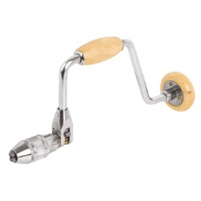 Berbiquí profesional 12  perilla de madera, Truper