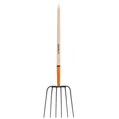 Bieldo para paja, 6 dientes, mango 48 , Truper