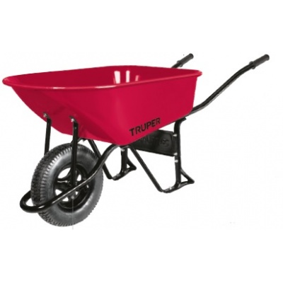 Carretilla 6 ft3 Neumática, bastidor tubular, Truper