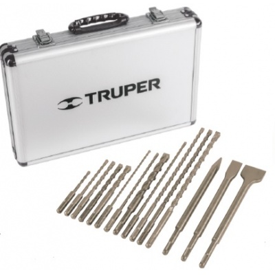 Juego de 15 brocas y cinceles SDS plus en estuche, Truper