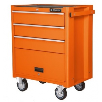 Gabinete metálico móvil, 4 cajones, capacidad 90 kg, Truper