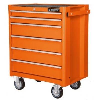 Gabinete metálico móvil, 6 cajones, capacidad 130 kg, Truper