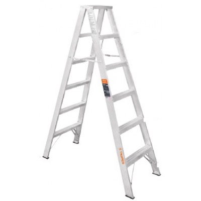 Escalera de tijera doble, tipo ll, 6 escalones, Truper