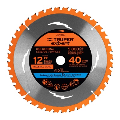 Disco sierra 12  para madera, 40 dientes centro 1 , Expert