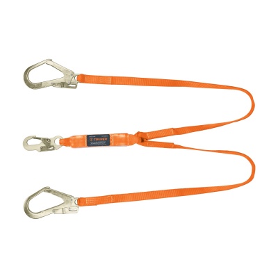 Línea de vida absorbedor impacto, doble brazo, gancho grande