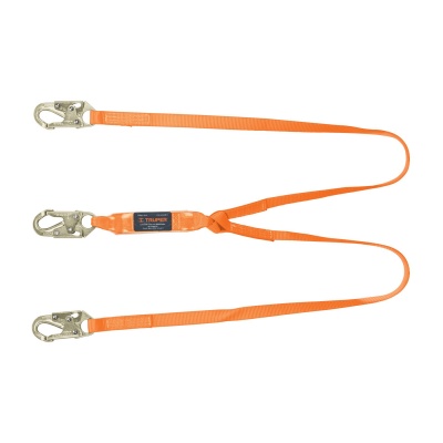 Línea de vida con absorbedor de impacto, doble brazo, ANSI