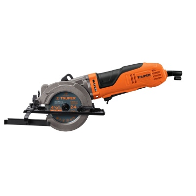 Sierra circular compacta 4-1/2  420 W, profesional, Truper