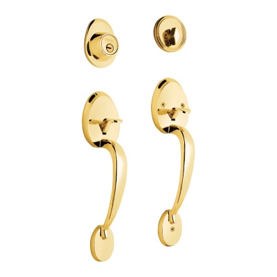 Doble jaladera, perilla y cerrojo llave-mariposa, brillante