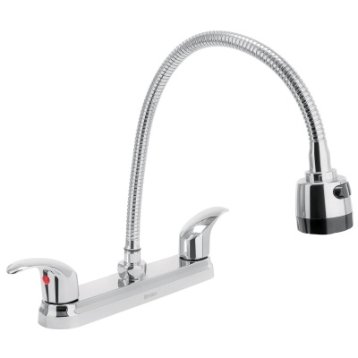 Mezcladora inox 8  p/fregadero, flexible, palanca, Foset