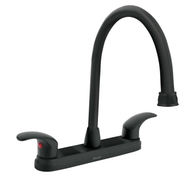Mezcladora negro 8  para lavabo, cuello largo, palanca,Foset