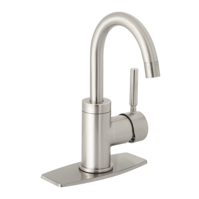 Monomando corto para lavabo, satín, Foset