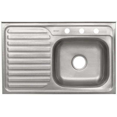 Tarja de sobreponer tina derecha 80 x 50 cm, Foset